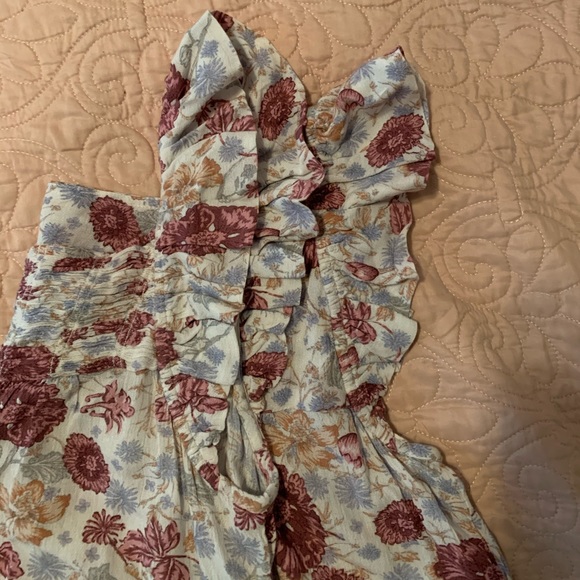 Pink Floral Angel Sleeve Top - Picture 3 of 4